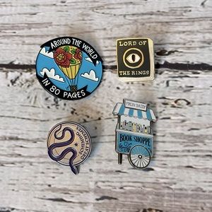 Assorted Bookish Enamel Pins